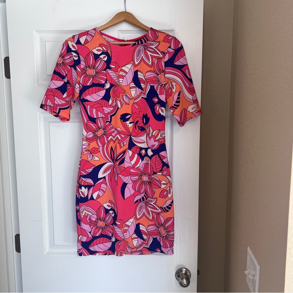 B Darlin Sheath Dress Women’s Size 11/12 Pucci Like Design Abstract Floral E8